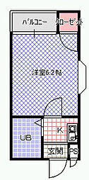 Mebius寝屋川ResidenceEast 1Kの間取図画像