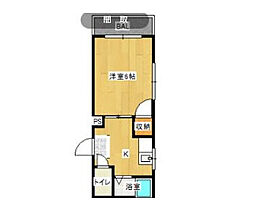 第一前田ハイム 1DKの間取図画像