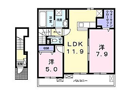 メゾン・ド・カオル 2LDKの間取図画像