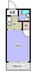 プチメゾン萱島 1Kの間取図画像