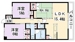 パークナード東香里園町 3LDKの間取図画像