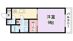 前川コーポ 1Kの間取図画像