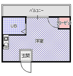 シャトーユニオン ワンルームの間取図画像