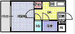 ロータリーマンション北之町 1DKの間取図画像