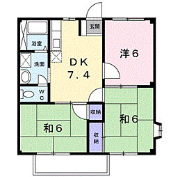 ハイツリバーサイド 3DKの間取図画像