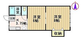 パシフィックSATOU 202 ｜ 青森県弘前市大字栄町4丁目（賃貸アパート2K・2階・34.65㎡） その2