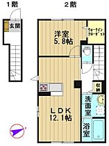 ウィットＲＳＫ 203 ｜ 青森県弘前市大字野田1丁目（賃貸アパート1LDK・2階・51.12㎡） その2