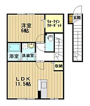 スリーゼFuji B 203 ｜ 青森県弘前市大字泉野2丁目（賃貸アパート1LDK・2階・48.77㎡） その2