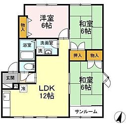 メイユール・ハロータウンB 3LDKの間取図画像