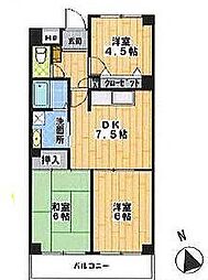 シャトーレセリズィエール 3DKの間取図画像