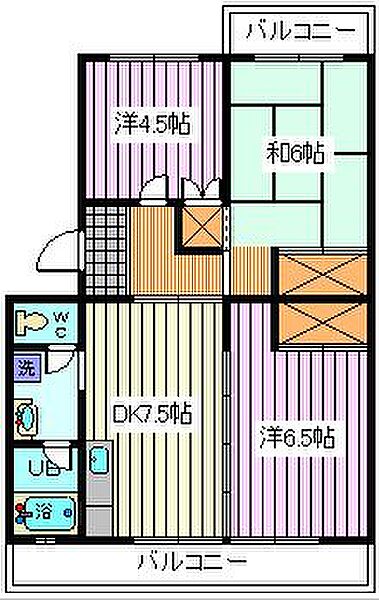 埼玉県さいたま市南区白幡6丁目(賃貸マンション3DK・1階・57.20㎡)の写真 その2