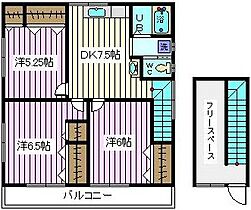 埼玉県戸田市美女木6丁目（賃貸アパート3DK・2階・56.00㎡） その2