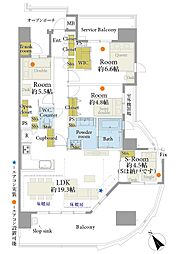 パティオス・グランアクシブ1番館 3SLDKの間取図画像
