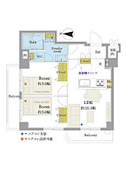 間取図画像 2LDK