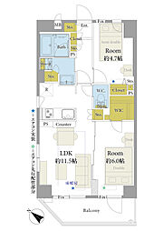 間取図画像 2LDK