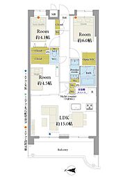 日神パレステージ三鷹2 3LDKの間取図画像