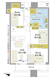 サウスゲートタワー川口 3LDKの間取図画像