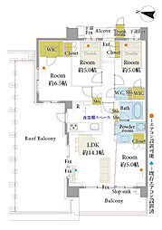 ココテラス横濱戸塚ヒルトップイースト 4LDKの間取図画像