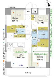 マイキャッスルリバーフロントタワー銀座東 3LDKの間取図画像