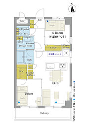 ダイアパレス新宿一丁目 1SLDKの間取図画像