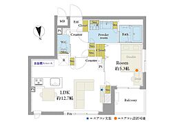 メゾン・ド・ヴィレ浅草橋 1LDKの間取図画像