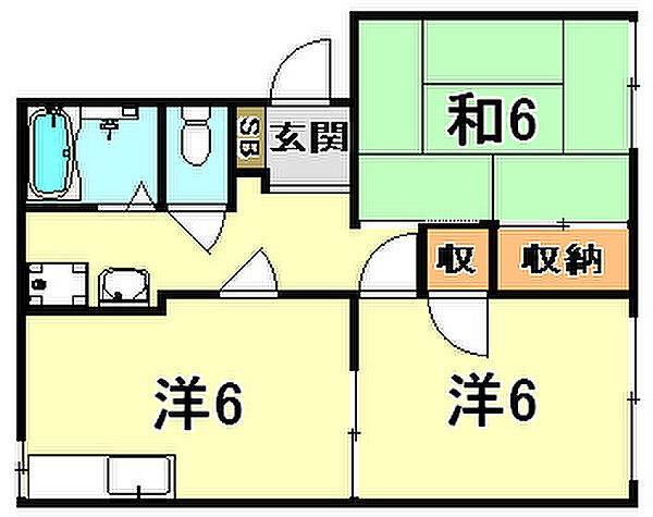 兵庫県神戸市垂水区西脇１丁目(賃貸アパート2DK・2階・45.00㎡)の写真 その2