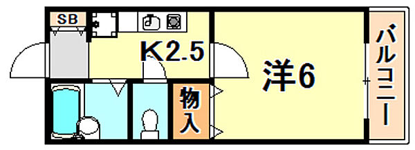 兵庫県神戸市垂水区名谷町(賃貸マンション1K・3階・21.56㎡)の写真 その2