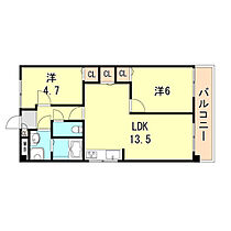 兵庫県明石市宮の上（賃貸マンション2LDK・4階・53.46㎡） その2