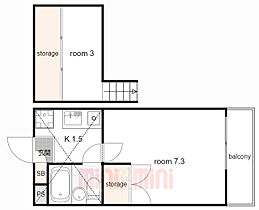 兵庫県明石市野々上２丁目（賃貸マンション1K・2階・17.64㎡） その2