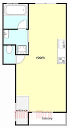 Fornest旭が丘 ワンルームの間取図画像