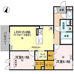 間取図画像 2LDK