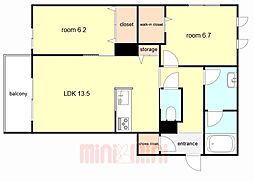間取図画像 2LDK