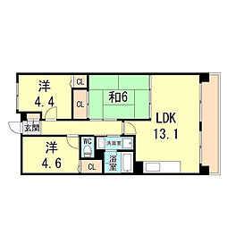 アプリーレ垂水 3LDKの間取図画像