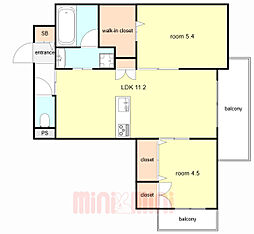 間取図画像 2LDK