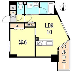 神戸高速東西線 高速長田駅 徒歩2分の賃貸マンション 7階1LDKの間取り