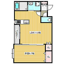 間取図画像 1LDK