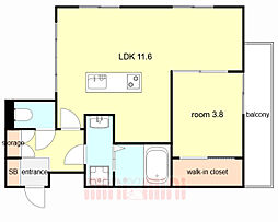 間取図画像 1LDK