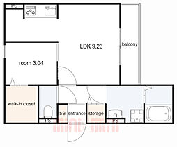 間取図画像 1LDK