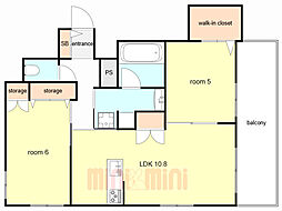 間取図画像 2LDK