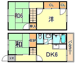 高丸ビルA 3DKの間取図画像