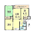 神陵台東住宅46号棟4階4.7万円