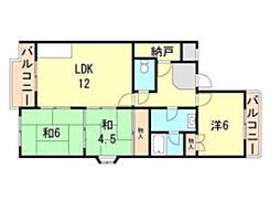 エミネンス有瀬 3LDKの間取図画像
