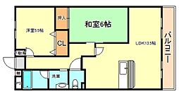 オークヒルズ山口 2LDKの間取図画像