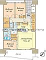 HARUMIFLAGSEAVILLAGED棟15階45.0万円