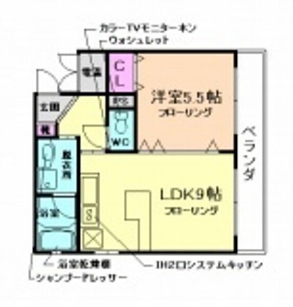 大阪府池田市満寿美町(賃貸マンション1LDK・2階・35.18㎡)の写真 その2