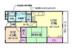 サンマンション早苗2 2LDKの間取図画像