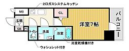 ファーストフィオーレ川西プリモ 1Kの間取図画像