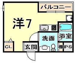 兵庫県伊丹市梅ノ木６丁目（賃貸マンション1K・1階・21.08㎡） その2