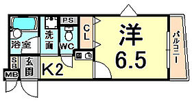 兵庫県尼崎市東難波町５丁目（賃貸マンション1K・2階・24.88㎡） その2