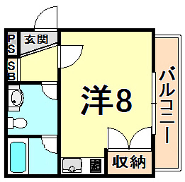 兵庫県伊丹市稲野町２丁目(賃貸マンション1R・2階・22.50㎡)の写真 その2